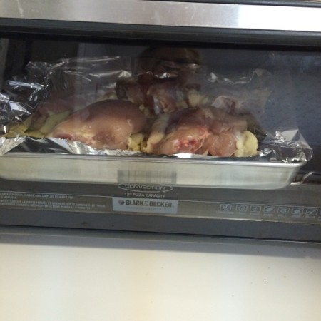 dish in oven