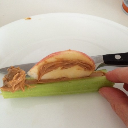 adding apple slice