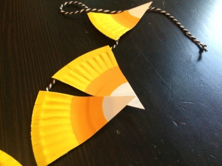 Paper Plate Candy Corn Garland