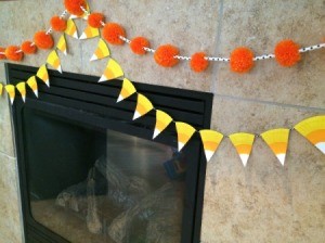 Paper Plate Candy Corn Garland