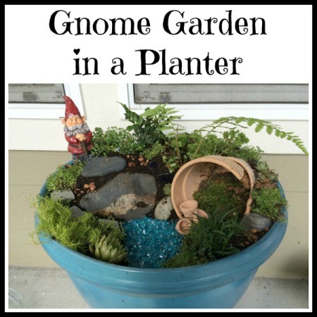 Making a Gnome Garden in a Planter