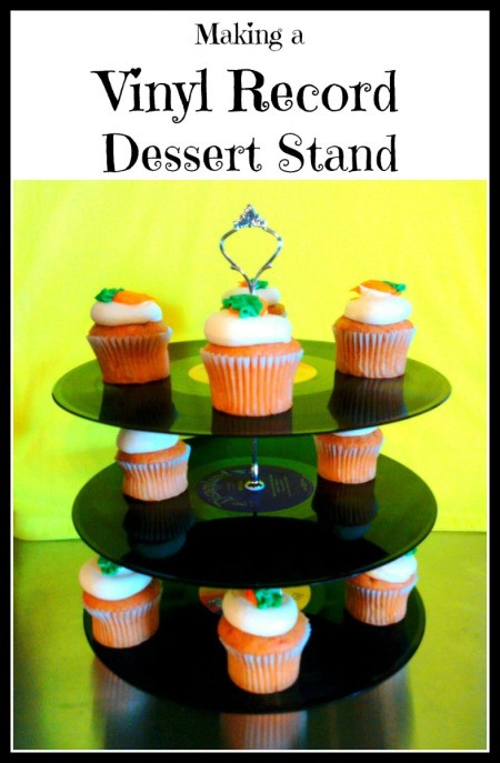 Making a Vinyl Record Dessert Stand