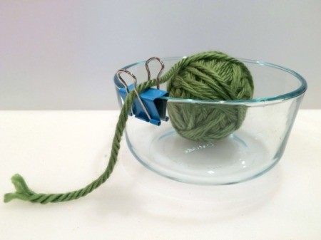 Binder Clip Yarn Bowl