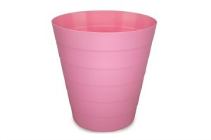 pink waste basket