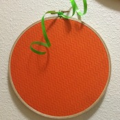 Making Embroidery Hoop Pumpkins