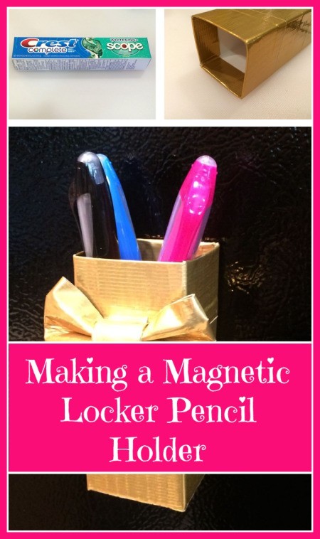 Making a Magnetic Locker Pencil Holder