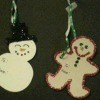 snowman and gingerbread man tags
