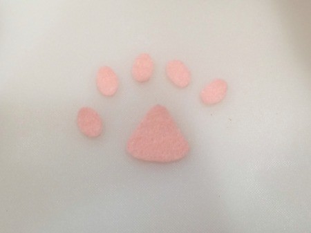 Felt Kitty Tail and Paws