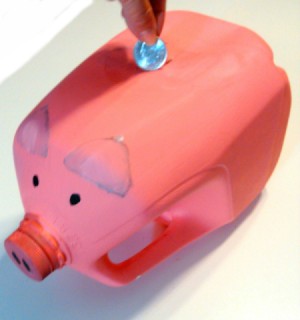 pink piggy bank