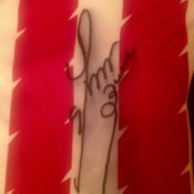 closeup of signature