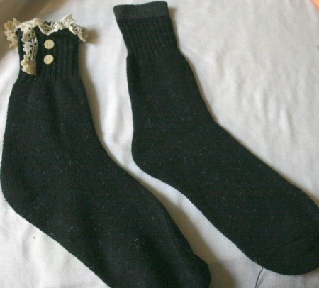 Lace and Button Socks