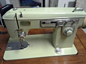 pale green sewing machine