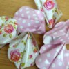 pink polka dot and floral paper fortune cookies