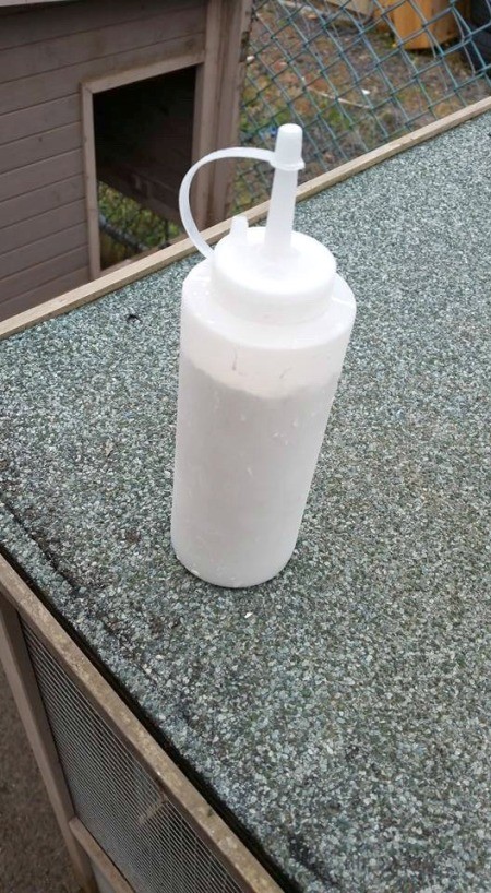 squeeze bottle of DE