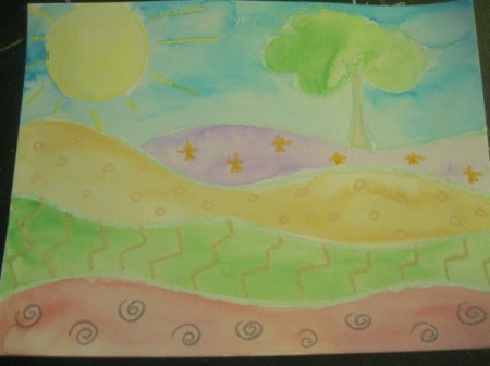 Watercolor Resist Painting