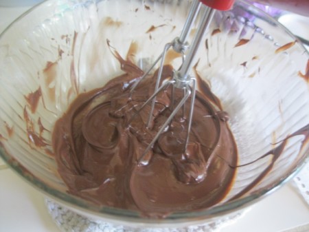 Chocolate and whipped cream mixed together.