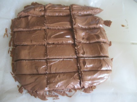 Candy cut into pieces.