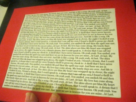 Romantic Framed Wedding Song Lyrics