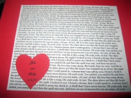 Romantic Framed Wedding Song Lyrics