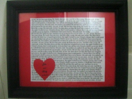 Romantic Framed Wedding Song Lyrics