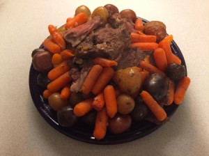 Rib-Eye and Roasted Garlic Vegetables