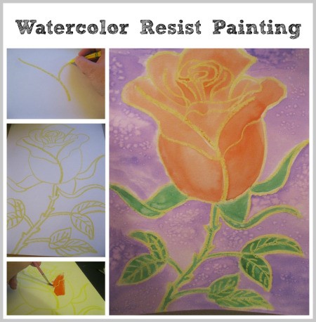 Watercolor Resist Painting