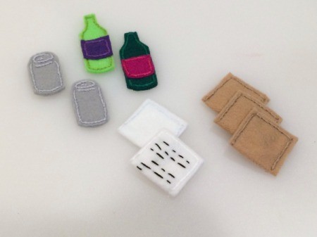 Felt Recyclables for Toy Truck