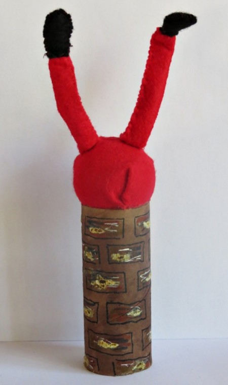 Stuck-in-the-Chimney Christmas Decoration