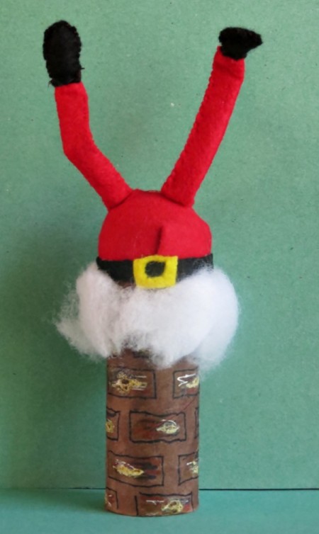 Stuck-in-the-Chimney Christmas Decoration