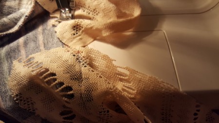 Lengthening a Dress - trim off any excess lace