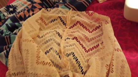 Lengthening a Dress - sewn lace edges