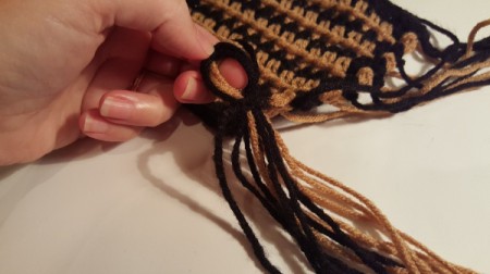 Striped Crochet Scarf