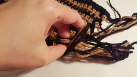 Striped Crochet Scarf