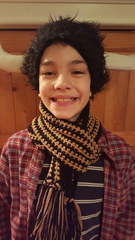 Striped Crochet Scarf