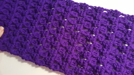 Grape Fizz Cluster Stitch Cowl