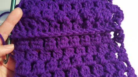 Grape Fizz Cluster Stitch Cowl