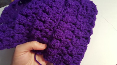 Grape Fizz Cluster Stitch Cowl