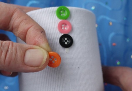 Button and Jewel Pencil Pot