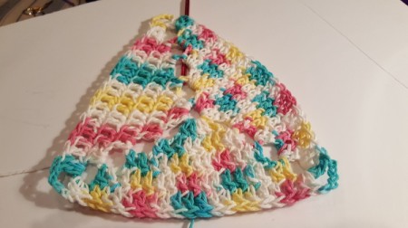 Crochet Triangle Dishcloth