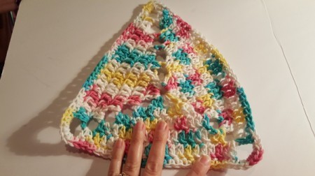 Crochet Triangle Dishcloth