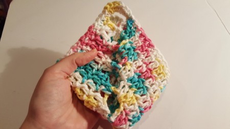 Crochet Triangle Dishcloth