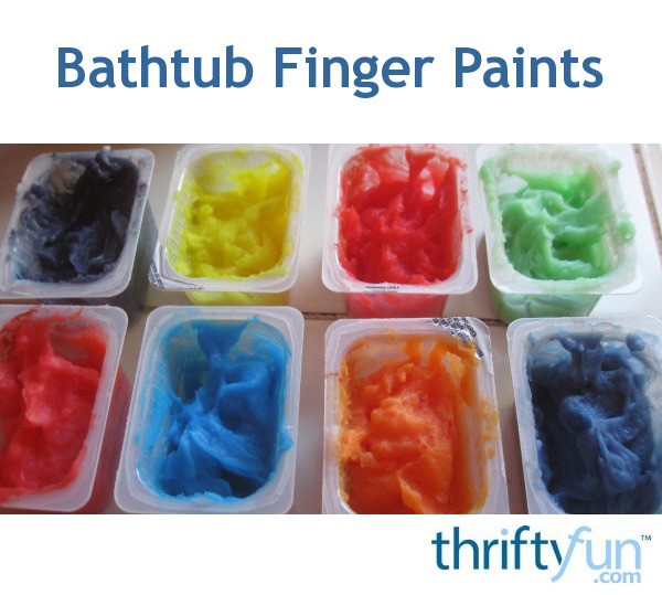 Bathtub Finger Paints ThriftyFun
