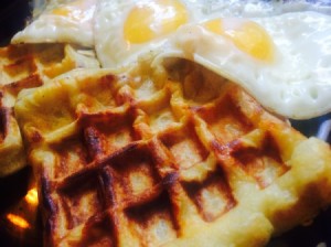 Leftover Mashed Potato Waffles