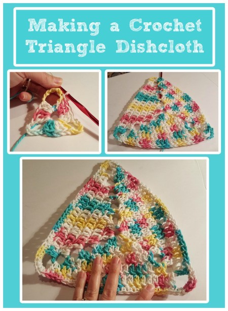 Making a Crochet Triangle Dishcloth