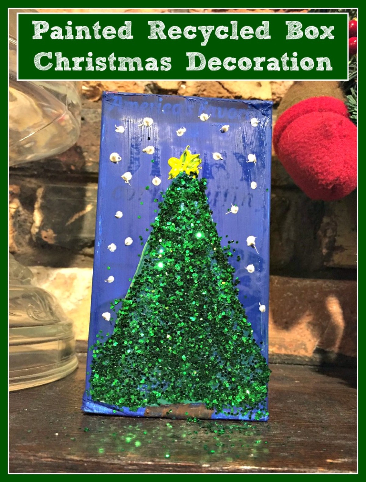 Painted Recycled Box  Christmas  Decoration  ThriftyFun