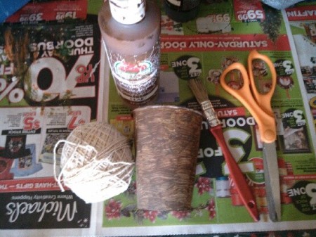 Parts to make the hanging basket o