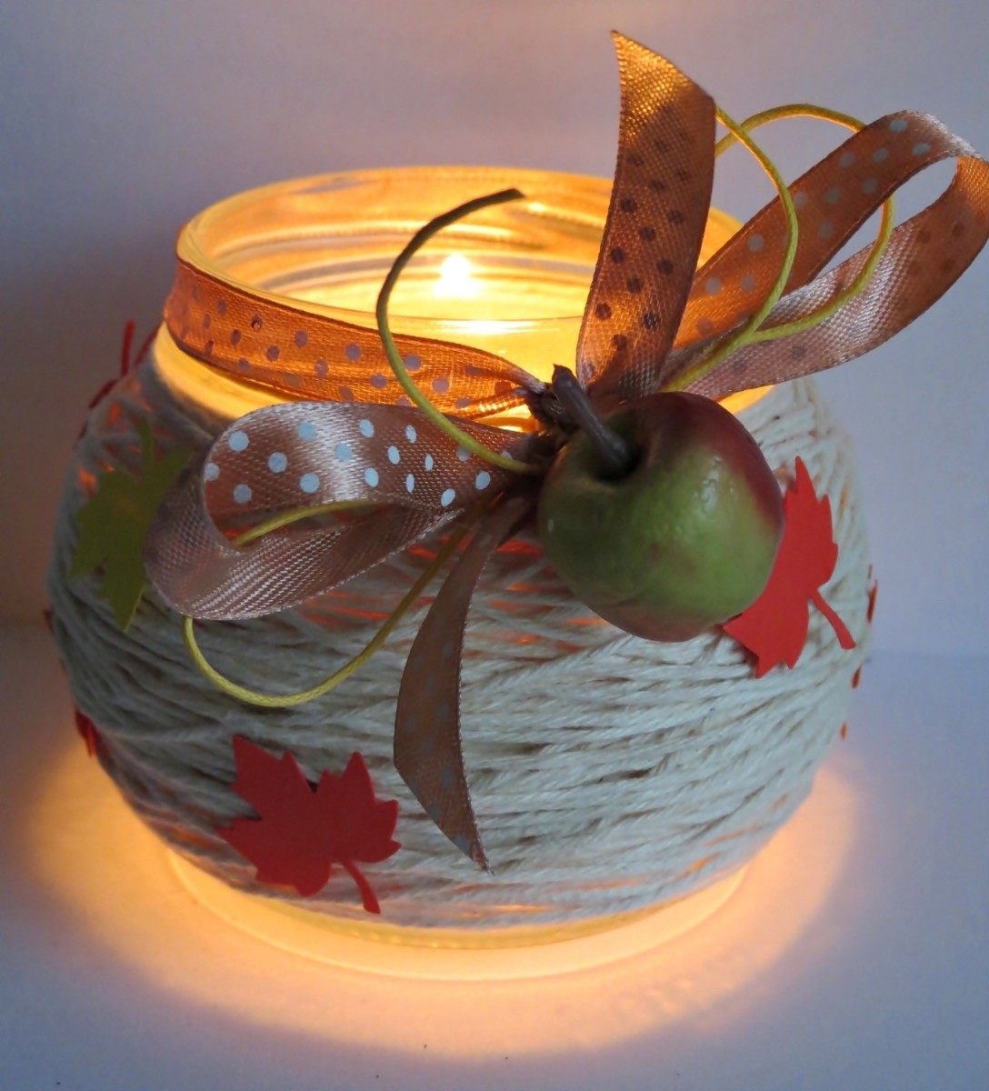 Autumn Leaves Jar Candle Holder Thriftyfun 