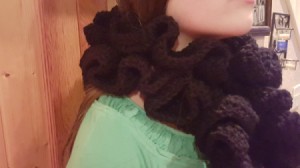 ruffle crochet scarf