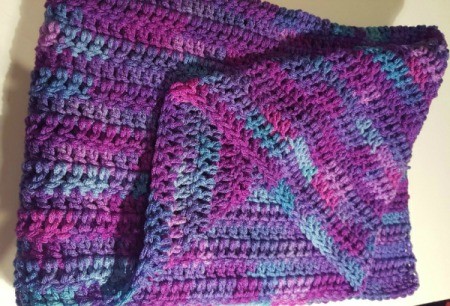 folded scarf with hood complete