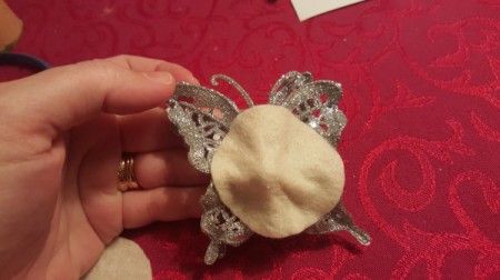 Dollar Store Decorated Headband - assembling the headband